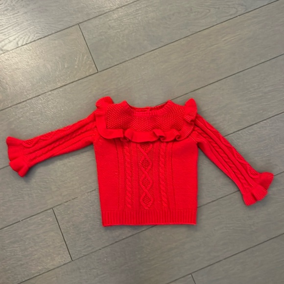 Janie and Jack Red Cable Knit Sweater 2T - Picture 1 of 3